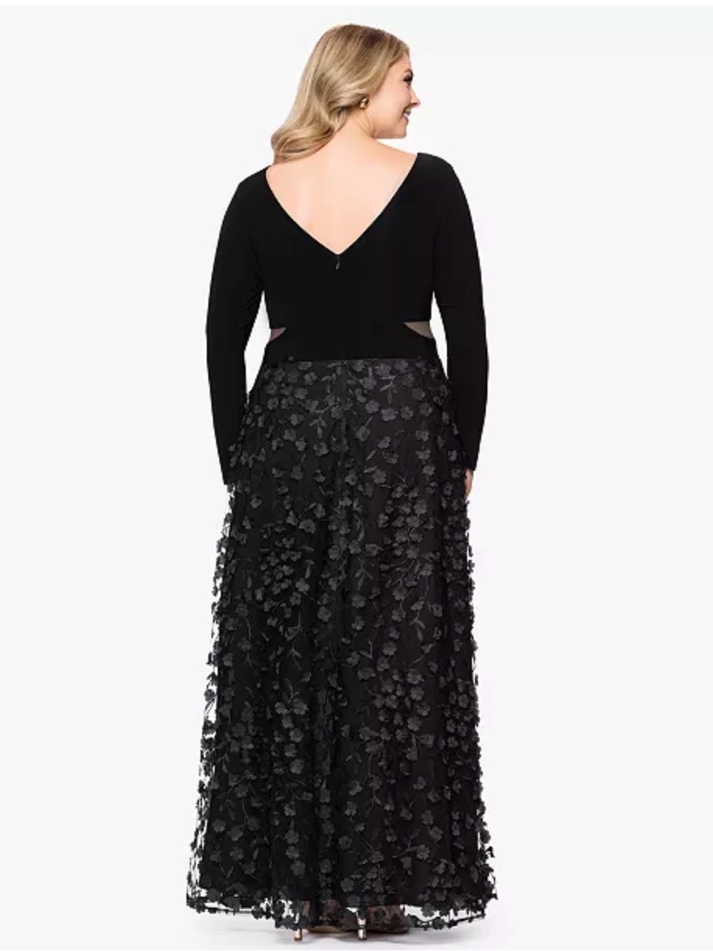 XSCAPE
Plus Size Long Sleeve Embellished Dress - Picture 5 of 11